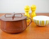 Dansk Kobenstyle 2 Qt. Soup, Stock, or Sauce Pan in Chocolate Brown, Vintage, Danish, Midcentury, Modern, Dutch Oven
