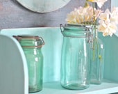 Vintage French Canning Jar - Green Solidex Mason Jar