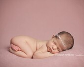 FREE SHIPPING - Newborn  - 12 months - Tieback - Headband - Halo - Ready to Ship - Mohair with Pearl