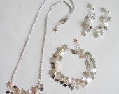 Complete set stars. Parure. Silver. MADE TO ORDER. Free Shipping.