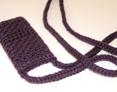 Cell Phone Cover with Long Shoulder Strap, Smartphone Cell Case for iPhone, Blackberry, Galaxy and more, in Purple.