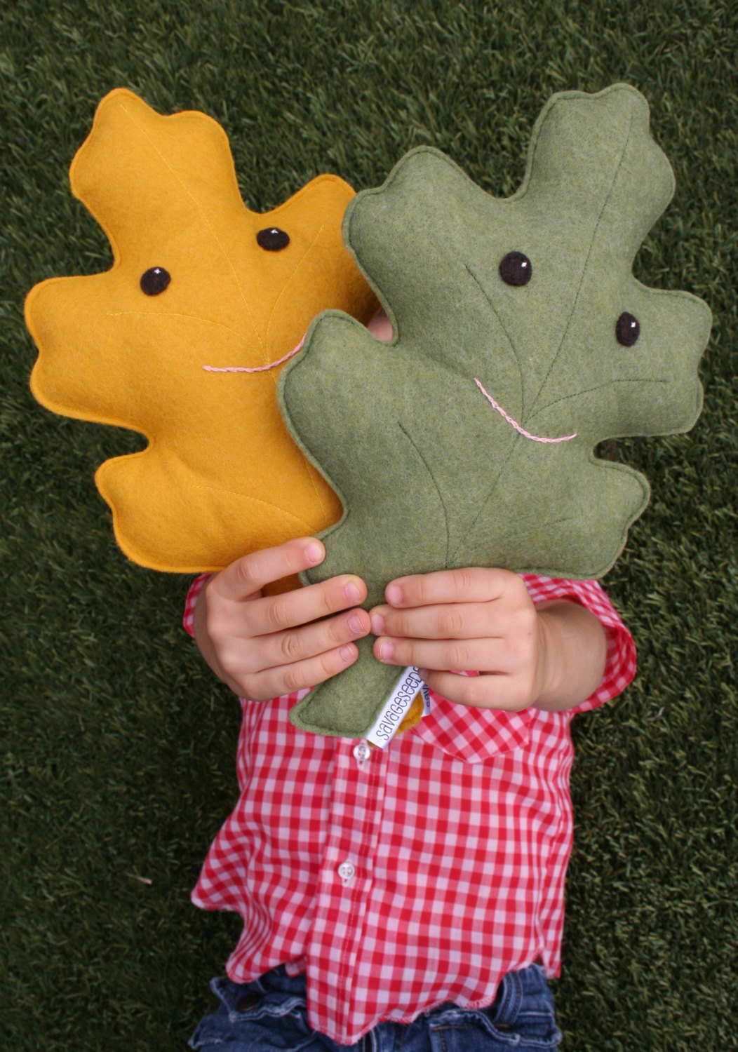 Forest Friends- Woodland Pillow- Oak Leaf - Autumn or Spring