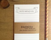 Worth Taking Note Handmade Notepad Free Shipping