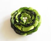 Fabric Flower Hair Accessories for Women, Adult, and Girls, Hair Clips, Lime Green and Black Flower Hair Pieces