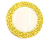 Round Mosaic Mirror, Yellow, Made to Order