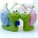 Needle Felted Toy - Snails -Soft Sculpture, OOAK - Love