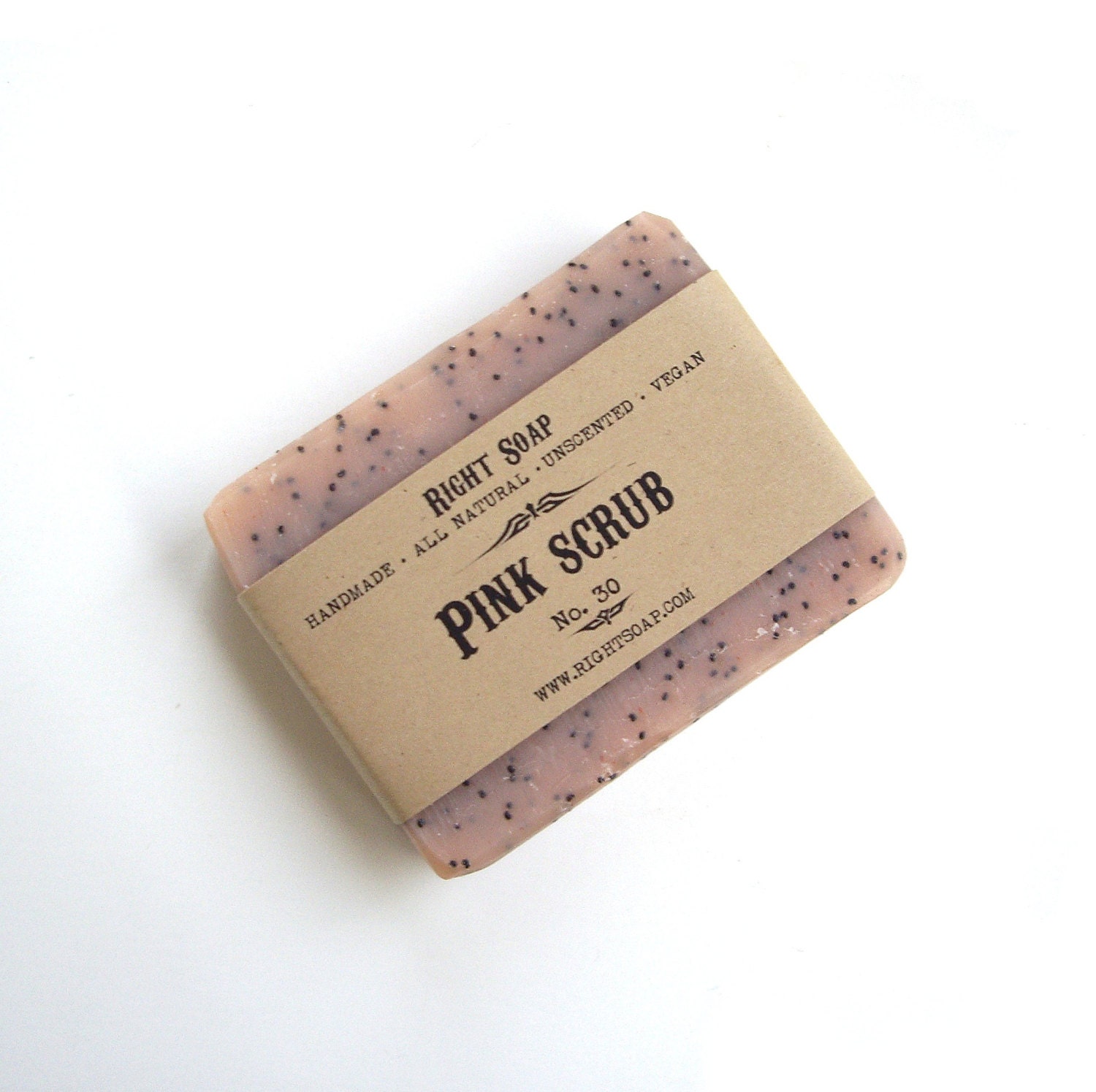 Pink scrub soap. Vegan soap. Pink clay soap. 100% Natural soap, Unscented soap, pink soap, women gifts