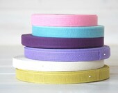 Italian Cotton Ribbons  - 10 Yards of 100% Cotton Ribbon - 1/2" Thickness - You choose your Color - Eco Friendly Ribbons