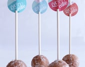 Cake Pop Toppers - Modern Pastel Geometric Bridal Shower Decor