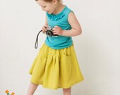 Girls skirt Twirl skirt Mustrad linen skirt Spring summer skirt Children clothing