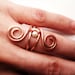 Wire Wrapped Adjustable Copper Ring - Handmade Copper Ring - Copper Jewelry - wire wrapped ring handmade