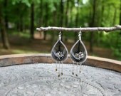 Spider Earrings Peruvian Thread Jewelry Handmade Silver Wire Wrapped Dark Zombie Altered Art Fantasy Assemblage Anthropologie Inspired