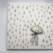 Handmade 3D Clay umbrella on canvas, holded by handpainted kids in the rain.