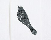 faux bois bird // a bird a day // contemporary black and white watercolour painting by natasha newton