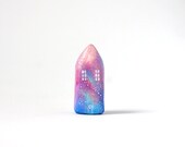 Little galaxy clay house - purple, pink, light blue