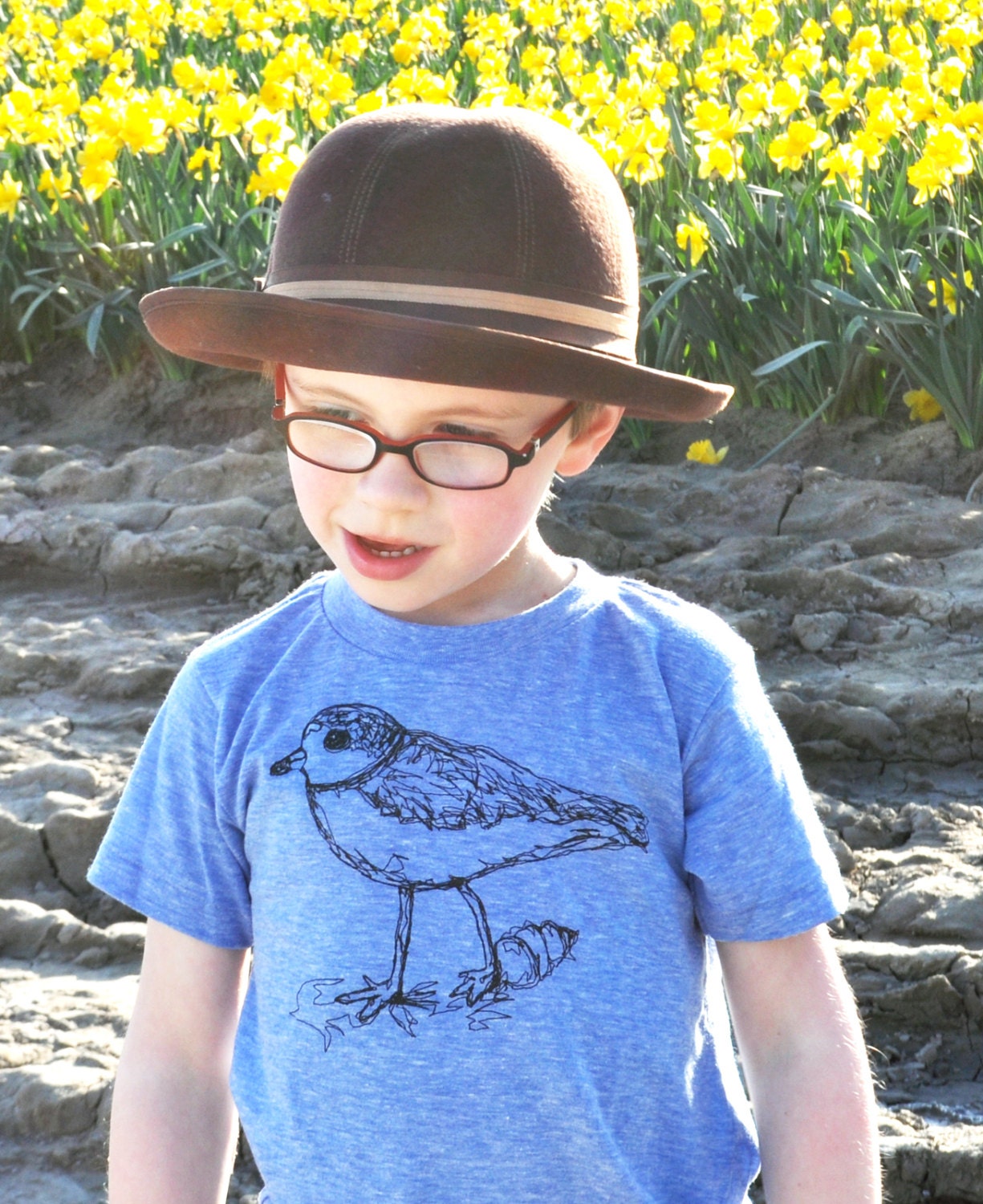 Piping Plover Toddler Tee- Blue- 6T & 8Y