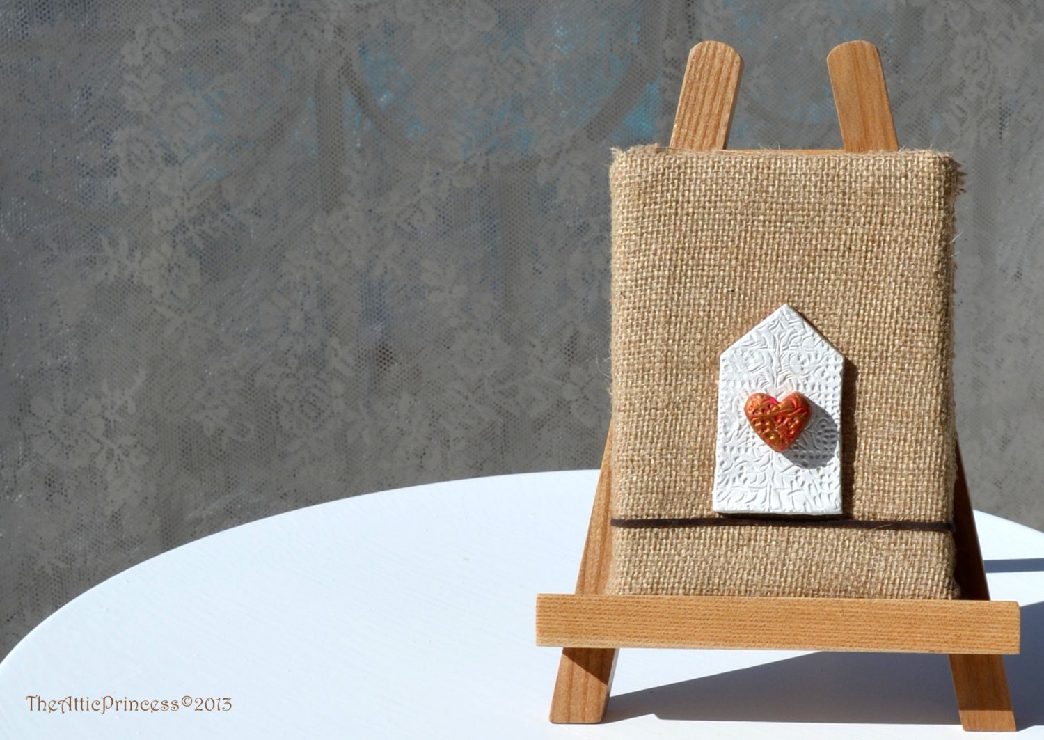 Custom made -Shabby heart home, original mixed media 3D wall art, spring home decor