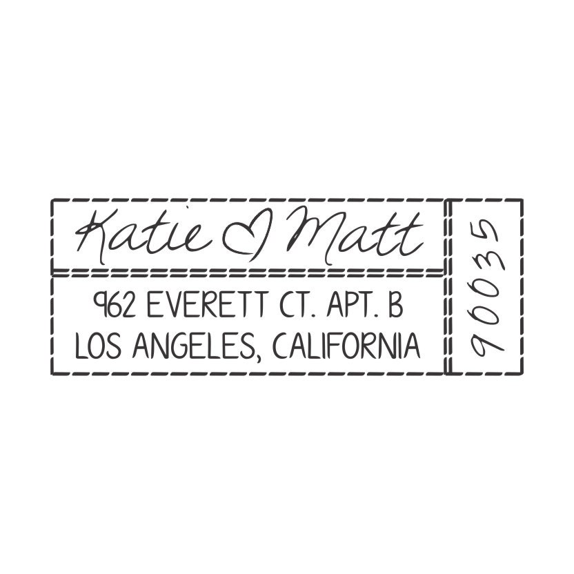Pencil Custom Return Address Stamp - Personalized Self Inking Stamp