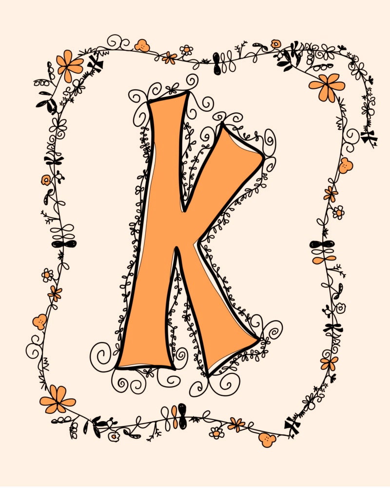 Monogram Letter Sign Initial Art for Girl, Tween, Teen room decor - Customize Color and Letter
