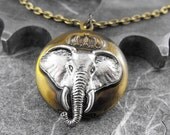 Royal Buddhist Elephant Locket Necklace - The Noble Elephant by COGnitive Creations