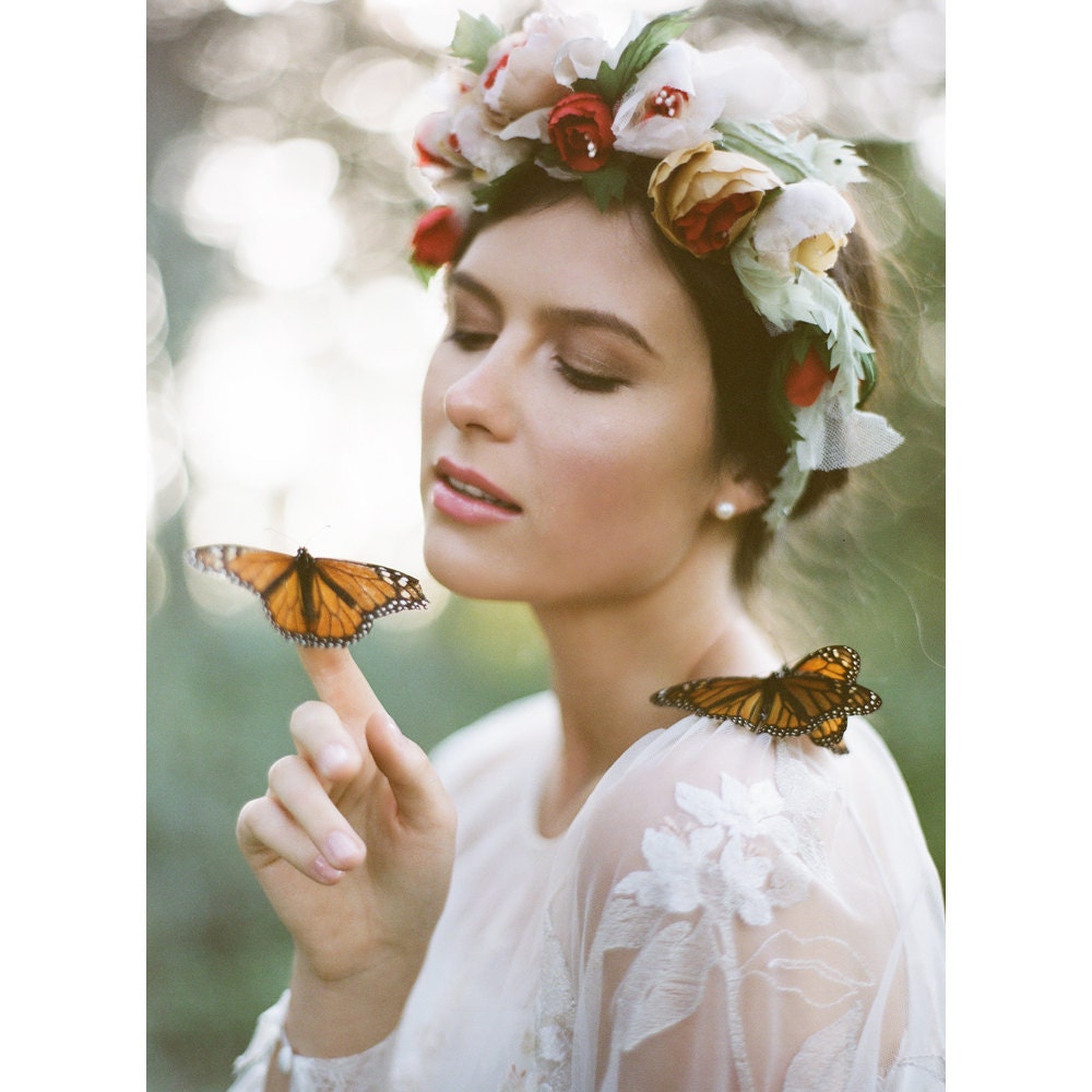 Fanny Silk Flower Bridal Floral Crown Style 1888