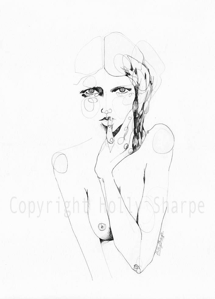 Hooked // ORIGINAL PENCIL DRAWING