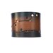 Mens leather cuff Pisces constellation