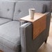 Couch Arm Wrap - SOLID WOOD custom arm drink rest laptop table for straight arm sofa