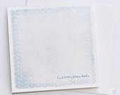 I Love You Dad, Blank Inside, Birthday Card, Just Because, Thank you, Blue, Simple