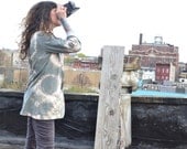 Hand Dyed Casual Jacket - Ecofriendly Spring Jacket - Hand Dyed Cotton Jacket - OOAK
