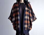 80s oversized batwing GRAPHIC print varsity bomber jacket / avant garde / s / m