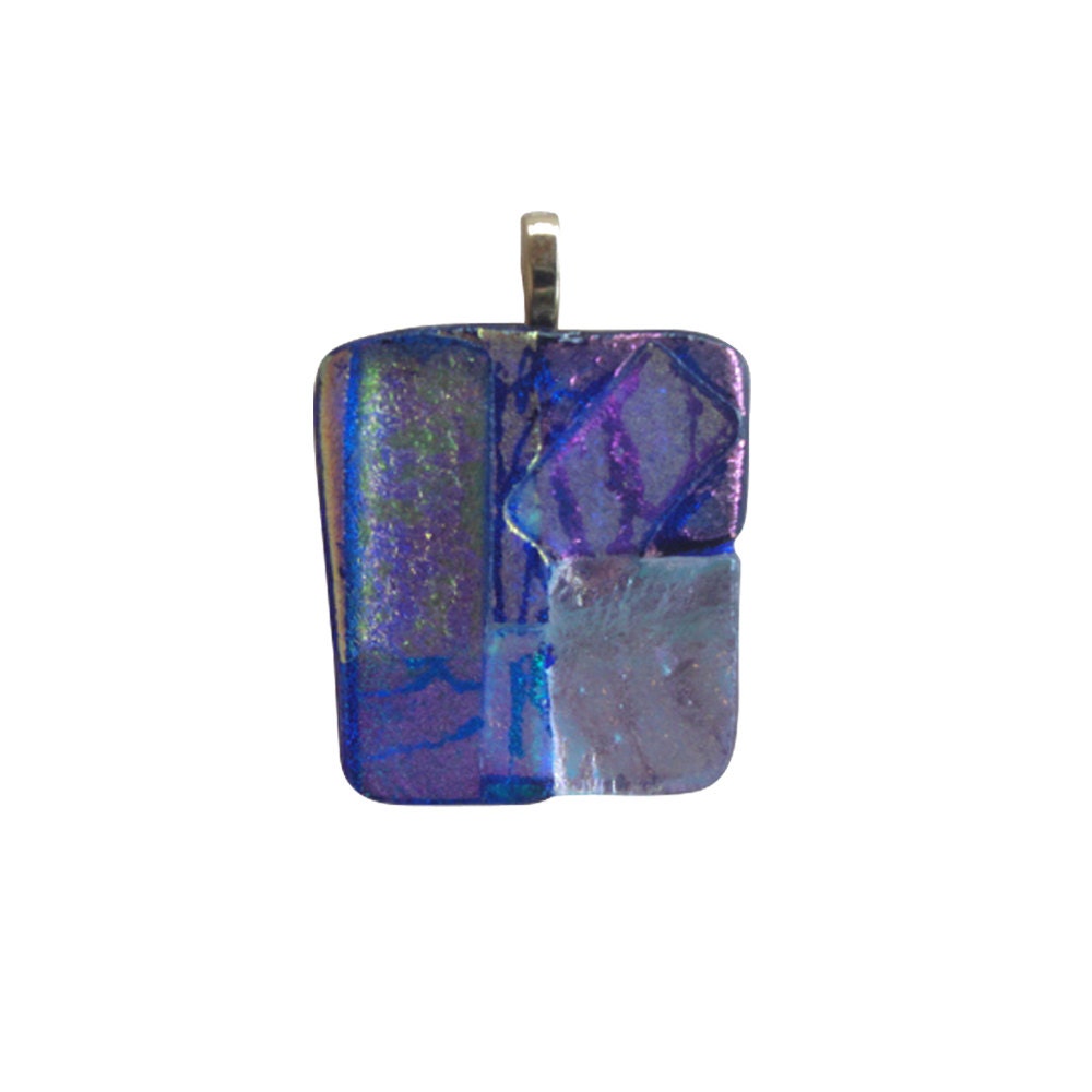 Etched Dichroic Pendant, Necklace,  Dichroic Glass, Fused Glass Jewelry, Dichroic Jewelry, Etched ,  Fused Glass Pendant, Pink, Purple,