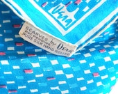 Atomic Blue - one of the earliest, vintage 1940's Vera Neumann Silk Scarf