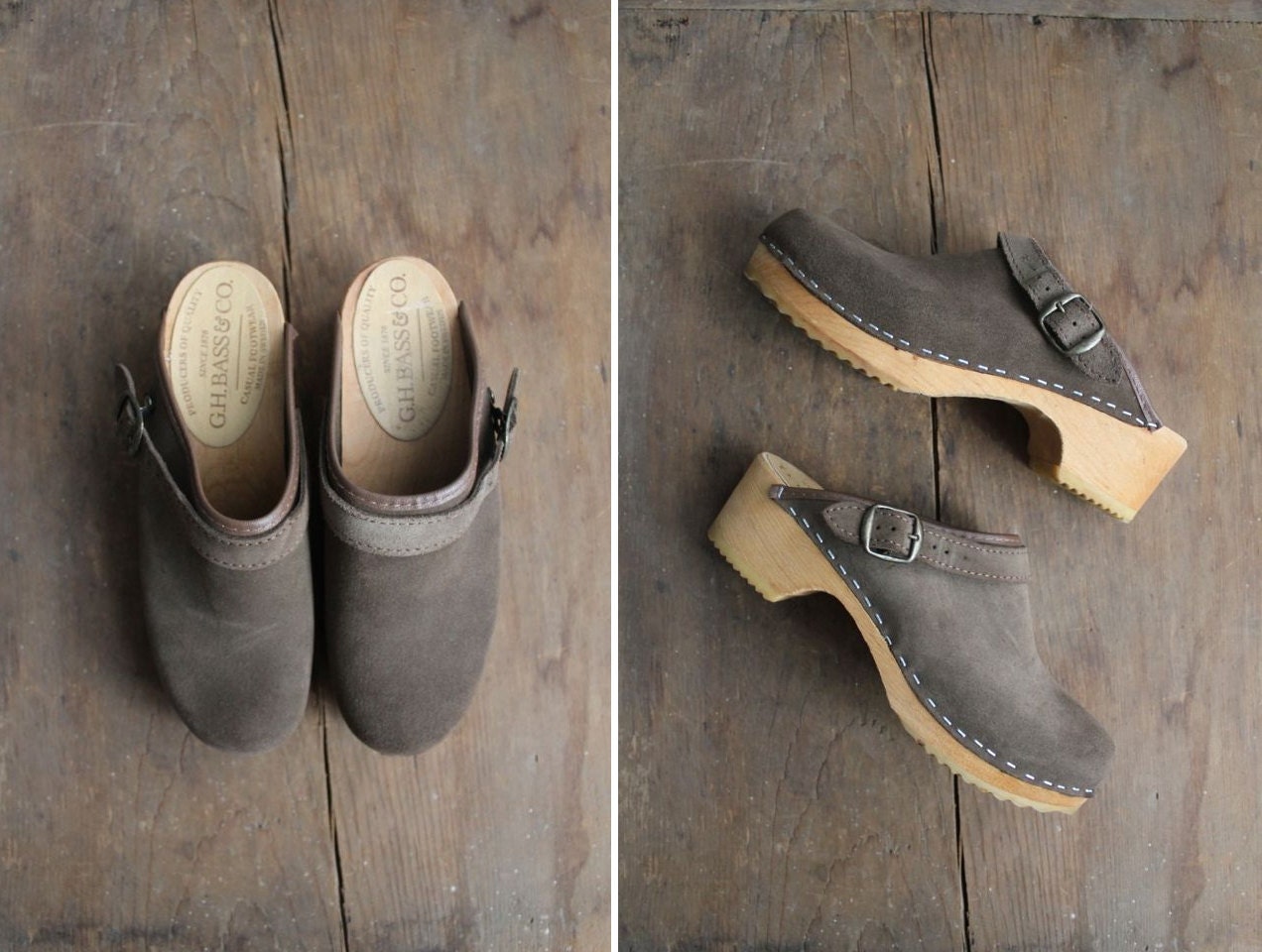 swedish clogs / suede clogs / clogs size 7.5