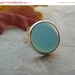 SALE Bezel ring - Blue ring - Round ring - Chalcedony ring - Round stone ring - Gemstone ring - Sterling ring - Birthday gift