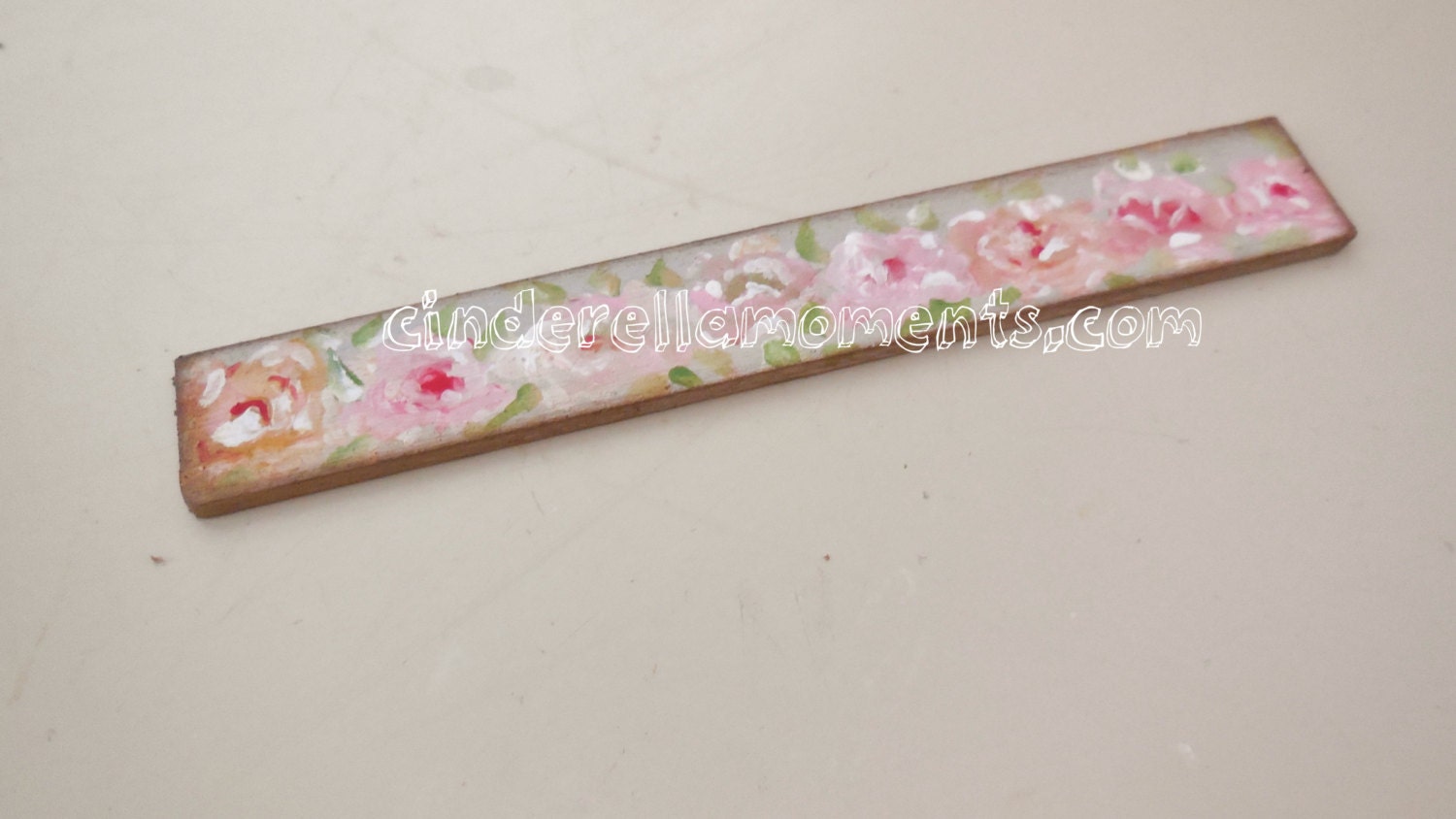 Dollhouse Painting Shabby Chic  Roses Hand Painted 1/12 Scale