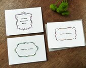 Personalized Note Cards - Cartouche Printable Templates