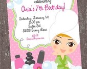 Manicure, Pedicure and Spa Party Birthday Invitations - 1.00 each with envelope Il_170x135