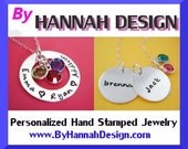 custom listing 7/8th disc 'Angel on your shoulder -1/2 inch heart 'Liam - July Birthstone' Cable chain
