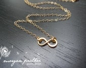 Tiny Infinity Necklace in Gold - Infinity Pendant Charm - Dainty petite - Perfect Gift - morganprather