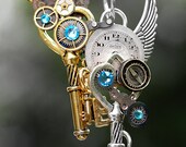 Steampunk Friendship Key Necklace Set