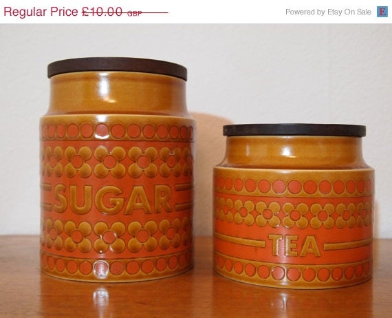 ON SALE Hornsea Saffron Tea Sugar Cannisters