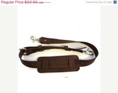 Summer Sale Leather Shoulder Strap  - Hand made in the USA, Thick Full Grain Leather - Rustic Brown