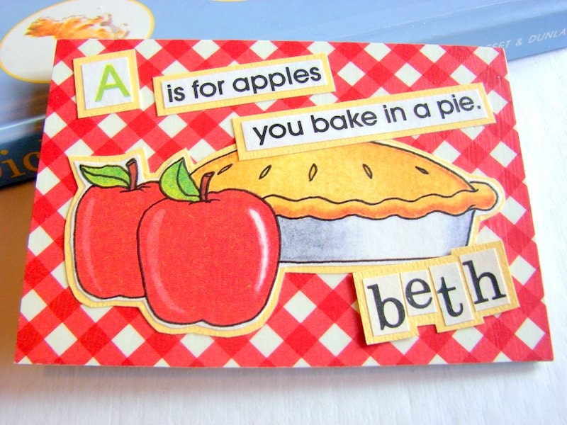 Personalized Or Not X Lg Collage Magnet - A Is for Apples You Bake In A Pie - Kitchen Food Fruit Cooking - Circus Big Top - One Of A Kind