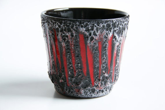 West German "Lora" Lava Planter (2) - Scheurich 60s