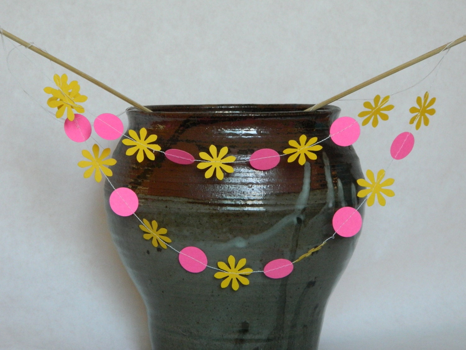 Cake Bunting Pink Lemonade Birthday Cake Garland Retro Party Decorations Cake Topper First Birthday Cake Photo Prop