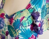 Lily Watercolor Dress /// 90's Vintage