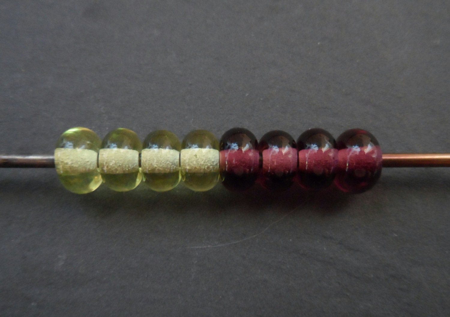 Red white and blue. Handmade Lampwork spacer bead set SRA CPteam FHFTeam