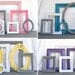 Custom Ornate Vintage Picture Frame set of 6..You Pick Your Own COLORS Upcycled Ornate Frames already chosen 4 U w/ GLASS  Wedding