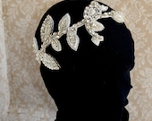 wedding headband, bridal headband tiara, Lady Clarice bridal side tiara